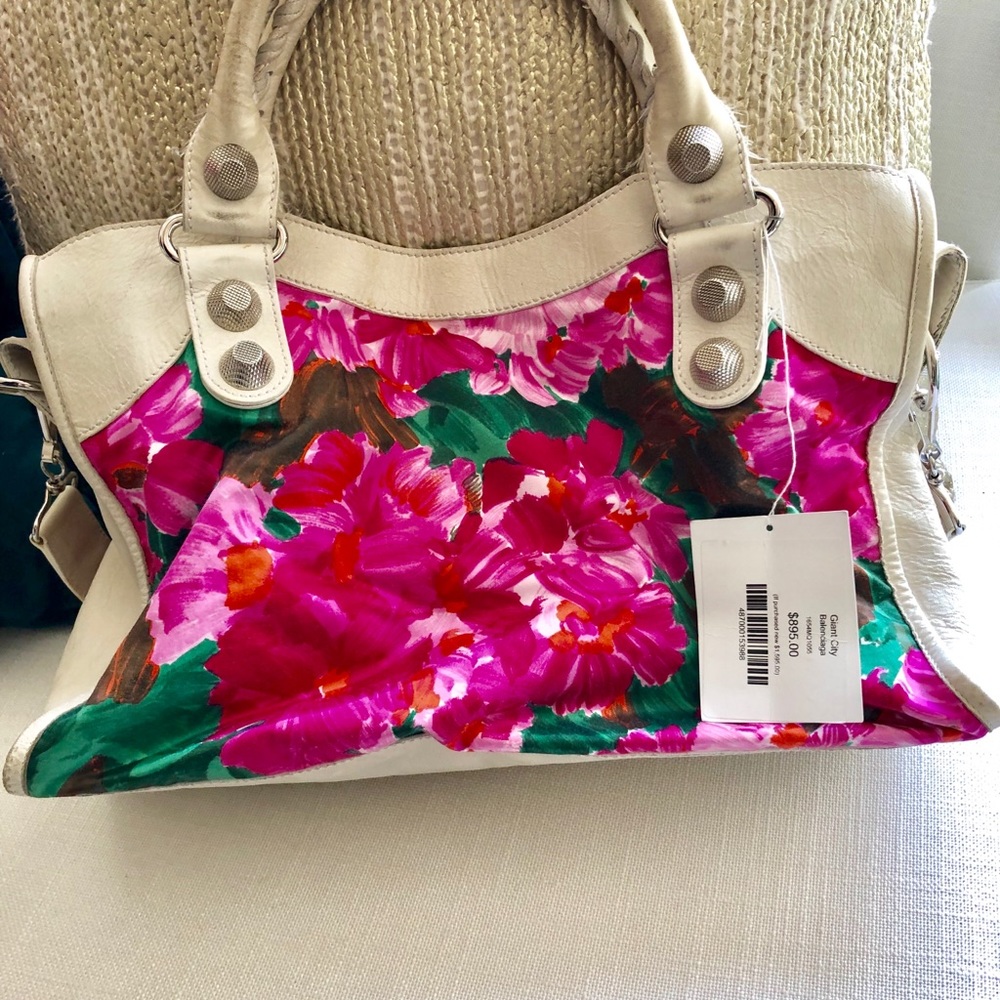 BALENCIAGA Motocross Floral Giant 21 City Bag - Picture 3 of 12